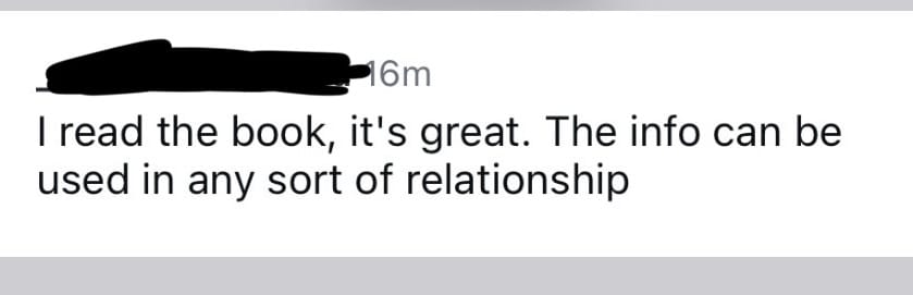 Reader feedback screenshot